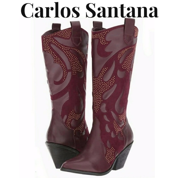 Carlos Santana | Shoes | Carlos Santana Axel Studded Burgandy Wine ...